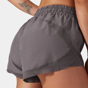 Halara Drawstring Contrast Flowy Mesh 2-in-1 Shorts